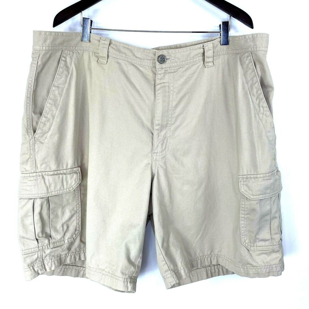 Columbia Mens Cargo Shorts Size 42x10 Tan Brownsmead II 100% Cotton Twill